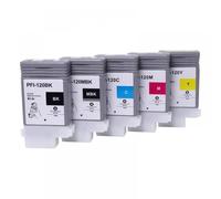 SRxBKC Cartouche à Encre Rechargeable PFI-120 PFI120 130 ML 5 coloriages compatibles avec TM-200 TM200 TM-205 TM-300 TM-305 TM300(5Colors-1Set)