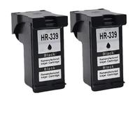 SRxBKC Cartouche d'encre Compatible Compatible avec 339 344, Compatible avec imprimantes Officejet 7210 7313 7410 et Photosmart 2710 8450(2Pack Black)