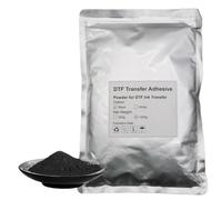SRxBKC DTF Powder de Transfert de Fusion Chaude 1000g Adhésif Noir ou Blanc Compatible avec la Sublimation et la Machine d'impression T-Shirt directe à Filmer(1000g-Black)
