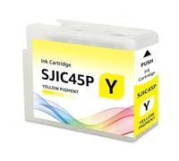 SRxBKC Ensemble de Cartouche à Encre Compatible SJIC45P T52Q1 T52Q2 T52Q3 T52Q4 avec Puce Compatible avec étiquette de Couleur Pigment Ink CW-C4040 C4040(1PCS Yellow)