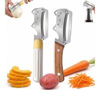 SRXY 2026 Gourmet Knives And Cutlery Set,Kitchen Multi Function Stainless Steel Thickened Fruit Peelers Knife,4 In 1 Multi Peeler Knife For Fruit Pumpkin Peeling Potato Carrot Veggie (2PCS-C)