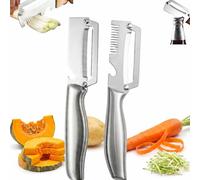 SRXY 2026 Gourmet Knives And Cutlery Set,Kitchen Multi Function Stainless Steel Thickened Fruit Peelers Knife,4 In 1 Multi Peeler Knife For Fruit Pumpkin Peeling Potato Carrot Veggie (2PCS-B)
