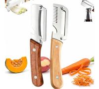 SRXY 2026 Gourmet Knives And Cutlery Set,Kitchen Multi Function Stainless Steel Thickened Fruit Peelers Knife,4 In 1 Multi Peeler Knife For Fruit Pumpkin Peeling Potato Carrot Veggie (2PCS-A)