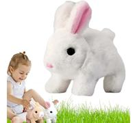 SRXY Jouet-Lapin Petsboro Rabbit,Miymo Bunnypal,Interactive Rabbit,Interactive Electric Plush Rabbits (White)
