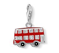 SRZR Charme De Pendentif De Bus De Londres Rouge, Porte-Bonheur en Argent Sterling 925 Pendentif À Breloque Pendentif De Fête Fit Bracelet Collares Cadeau for Femmes Hommes