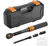 ss shovan Clé Dynamométrique Vélo 3-25 Nm, jeu de cle dynamometrique 1/4", Comprend un adaptateur 1/4" à 3/8", un cardan et une rallonge de 100 mm, pour Moto y vélo Route et de Montagne