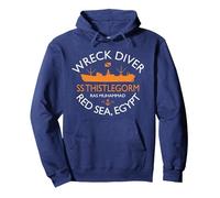SS Thistlegorm - Wreck Diver Red Sea, Égypte Sweat à Capuche, Unisexe pour Adultes, Bleu Marine, XXL