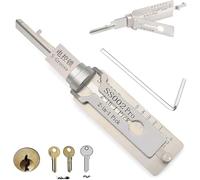 SS001-SS002 Pro Décodeur de clé en acier inoxydable 2 en 1 Outil de crochetage de serrure pour accéder facilement aux portes Différentes formes