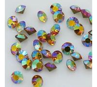 ss12 ss16 ss22 ss27 Couleur AB pointu Dos en feuille tchèque Cristal Nail Art strass verre strass chaton pierre Fabrication de bijoux perle-or ab-36p s
