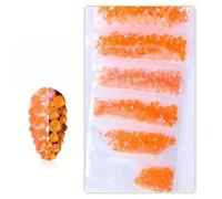 SS3-SS12 1440 pièces Non HotFix FlatBack Verre Nail Art Cristal Transparent Strass Gem Manucure Accessoires-Orange MI