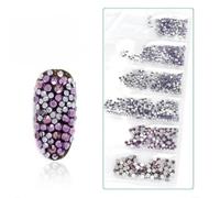 SS3-SS12 1440 pièces Non HotFix FlatBack Verre Nail Art Strass Cristal Transparent Gemme Accessoires Manucure-Tanzanite