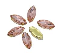 SS3-SS34 Lot de 3 strass pour décoration d'ongles en verre 3D non plat à coller sur sacs, chaussures, vêtements, 4x8mm 30pcs, Cristal, Cristal