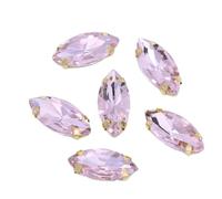 SS3-SS34 Lot de 3 strass pour décoration d'ongles en verre 3D non plat à coller sur sacs, chaussures, vêtements, 4x8mm 30pcs, Cristal, Cristal