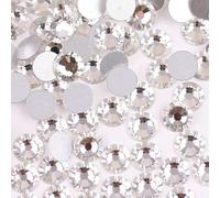 SS3-SS50 1,4 mm-10 mm Cristal clair et cristal AB Tornasol Strass à dos plat de haute qualité, pierres précieuses en verre scintillantes et brillantes pour tasses, bouteilles, téléphones, cosmétiques,