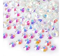 SS3 ~ SS50 Cristal AB Hotfix Strass Dos Plat Fer Sur Strass Cristal Pierres Hot Fix Strass Pour La Décoration De Vêtement En Tissu-Clear AB,ss8 1440pcs
