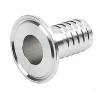 SS304 Adaptateur de tuyau sanitaire avec virole de 50,5 mm OD pour brassage de bière, vin, laiterie