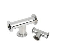 SS304 KF Equal Tee Acier inoxydable KF25 Tee NW Bride Tee KF16-KF50 Brides et raccords SS304 PIUHRKLEVD (KF50 647g)