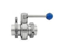 SS304 Lot de 45 valves papillon sanitaires en acier inoxydable 1 vanne papillon à trois colliers de serrage 2 colliers de serrage 2 viroles 2 joints