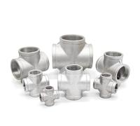 SS304 Raccord de tuyau transversal à filetage femelle à quatre voies Sraight Adaptateur de connexion fileté 6,35 mm 1,27 cm 1,9 cm 1,9 cm 2,5 cm 3,8 cm 3,8 cm (DN8 0,6 cm 40 g)