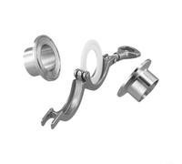 SS304 Virole de soudure de tuyau sanitaire avec triple collier et joint en PTFE, convient pour les applications industrielles et commerciales hygiéniques (32 mm)