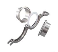 SS304 Virole de soudure de tuyau sanitaire avec triple collier et joint en PTFE, convient pour les applications industrielles et commerciales hygiéniques (51 mm)