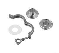 SS304 Virole de soudure de tuyau sanitaire avec triple collier et joint en PTFE, convient pour les applications industrielles et commerciales hygiéniques (25 mm)