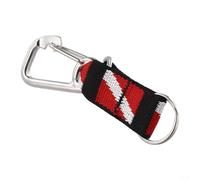 Ss316 Fermoir de lanière de plongée avec sangle et porte-clés boucle de crochet pour plongée en apnée Argenté