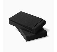 SS5 Lot de 2 Coussinets d'Isolation en Mousse Acoustique Haute Densité Inclinés pour Haut-Parleurs de Table, Bureau et Étagère d'Ordinateur - Empêchent les Vibrations