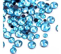SS6-SS30 Plusieurs Couleurs Strass Hotfix Strass Thermocollant Strass En Verre Strass Hot Fix Robe-Aigue-Marine-Mixte SS6-30 1000 pièces