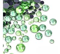 SS6-SS30 Plusieurs Couleurs Strass Hotfix Strass Thermocollant Strass En Verre Strass Hot Fix Robe-Péridot Clair-SS30-288 pièces