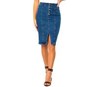 SS7 Femme Jupe Crayon en Denim Stretch