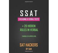 Ssat 9 Reading & Verbal Tests: +20 Hidden Rules In Verbal (Sat Hackers)