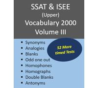 SSAT & ISEE (Upper) Vocabulary 2000 Volume III