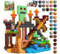 SSAWER Lot de 100 blocs de construction magnétiques Montessori pour enfants à partir de 3, 4, 5, 6, 7, 8, 9, 10 ans, garçons et filles, cadeaux pour enfants (monde souterrain)