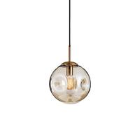 SSBHDM Lampe Suspendue en Verre sphérique Simple, Lustre à tête Unique à vis E27, Abat-Jour en Verre personnalisé, luminaires de décoration de Ferme de Bar de Restaurant
