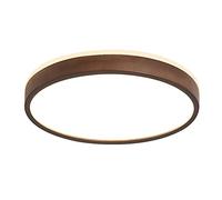 SSBHDM LED plafonnier encastré Nouveau Chinois Couleur Noyer Rond plafonnier Nordique Minimaliste Salon Plat lumière 2,4 Pouces d'épaisseur Tricolore éclairage de Plafond à intensité Variable