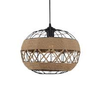 SSBHDM Luminaires encastrés, Lustre à tête Unique à vis E27, Abat-Jour Suspendu en Corde de Chanvre de Style rétro Industriel, Chevet, Salon de thé, Bureau, Suspension de Plafond de décoration