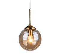 SSBHDM Lustre à tête unique à vis E14, abat-jour de lampe à suspension ronde en verre créatif, lampe suspendue de style industriel moderne, luminaires de décoration d'étude de chambre à coucher de sal