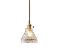 SSBHDM Lustre à tête Unique de Base E27, Abat-Jour de Lampe à Suspension en Verre Transparent personnalisé, plafonnier encastré, luminaires de décoration de Balcon de Chambre à Coucher de Salon