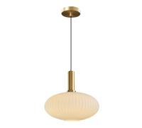 SSBHDM Lustre à une tête avec culot E27, abat-jour suspendu en verre de style industriel, plafonnier encastré. Luminaire décoratif pour salon, chambre ou balcon.