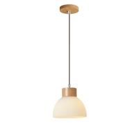SSBHDM Suspension de style industriel nordique, lustre à une tête, suspension minimaliste en verre blanc, luminaires décoratifs pour chambre, salon et balcon