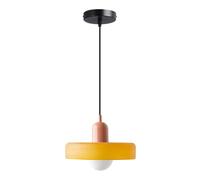 SSBHDM Suspension de style nordique à hauteur réglable, lustre à une tête, luminaire suspendu minimaliste en verre orange, luminaires décoratifs pour chambre, cuisine, îlot de cuisine et salon