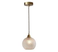 SSBHDM Suspension minimaliste nordique, douille E26, lampe suspendue en verre transparent, lustre encastré, luminaires décoratifs pour chambre, salon, îlot de cuisine