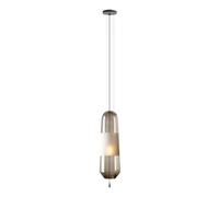 SSBHDM Suspension réglable en hauteur, luminaire cylindrique en verre ambré, lustre de style industriel moderne, luminaire décoratif pour chambre, restaurant et salon