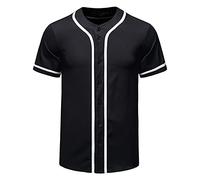 SSBZYES Chemises pour Hommes Chemises à Manches Courtes pour Hommes D'été Chemises à Col Rond pour Hommes Maillots De Baseball pour Hommes Chemises Cardigan à Boutons