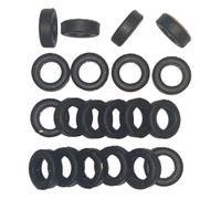 SSC 10 Pneus antidérapants pour voitures à fente, pneus de rechange de 7 mm de large pour voiture de circuit Scalextric, compatibles avec Austin, Healey, Formula Junior, pneus de rechange pour