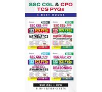 SSC CGL & CPO Maths + Reasoning + English + General Awareness TCS PYQs COMBO 494 PYQs Sets 2024 Edition (English Medium)(COMBO 4 Books)