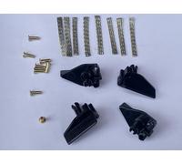 SSC Lot de 4 lames de guidage de voiture à tige longue EasyFit Vintage G23 avec tresses et 8 œillets Compatible avec les modèles de voitures à sous Scalextric, jouets et accessoires de bricolage avec