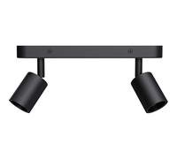 SSC-LUXon AWORA 2 flammes noir - plafonnier led double spot orientable