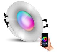 SSC-LUXon BEDA Spot LED encastrable IP65 pour extérieur et salle de bain avec Wi-Fi GU10 RVB CCT Compatible avec Alexa, Siri & Google